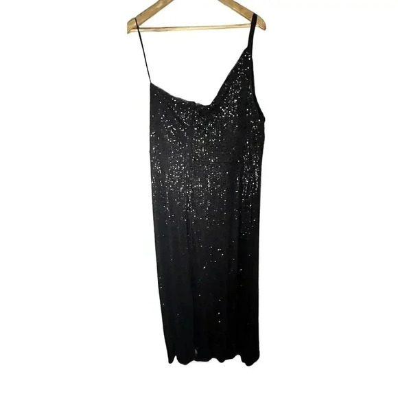 Night Way Black Sequin Sleeveless Party Dress - Picture 5 of 8